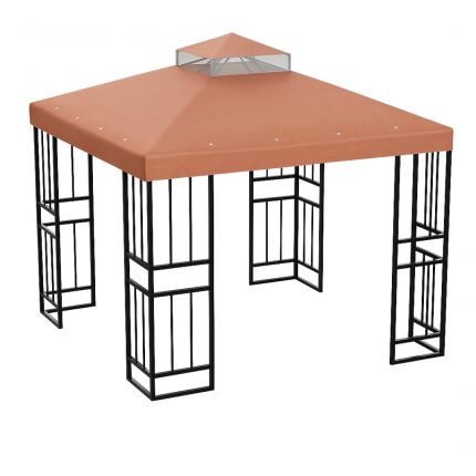 Clickberry Brown Double-Tier 10x10 Gazebo  Replacement Cover