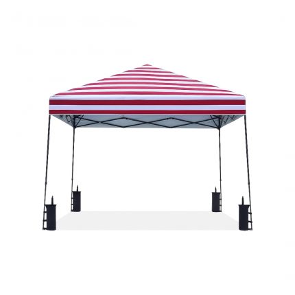 Clickberry 10x10 Pop Up Tent – Red Stripe Outdoor Shelter