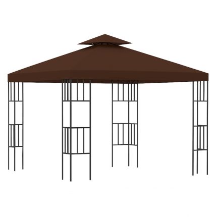 Clickberry 10x10 Gazebo Replacement Cover  Brown Double Tier Top